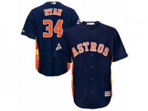 Houston Astros #34 Nolan Ryan Replica Navy Blue Alternate 2017 World Series Bound Cool Base MLB Jersey
