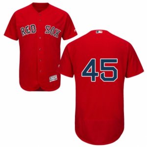 Men\'s Majestic Boston Red Sox #45 Pedro Martinez Red Flexbase Authentic Collection MLB Jersey