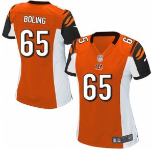 Womens Nike Cincinnati Bengals #65 Clint Boling Game Orange Alternate NFL Jersey