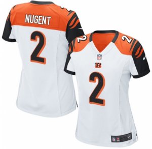 Womens Nike Cincinnati Bengals #2 Mike Nugent Game White NFL Jersey