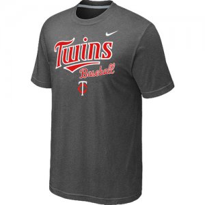 Nike MLB Minnesota Twins 2014 Home Practice T-Shirt - Dark Grey