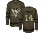 Youth Adidas Pittsburgh Penguins #14 Chris Kunitz Green Salute to Service Stitched NHL Jersey