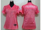 Nike Womens Pittsburgh Steelers #43 Popamalu Pink Jerseys