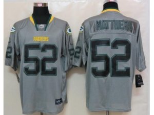 Nike NFL Green Bay Packers #52 Clay Matthews Grey Jerseys[Lights out Elite]