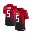 Mens Nike Atlanta Falcons #5 Drake London Red Black 2023 F.U.S.E. Vapor Untouchable Limited Football Stitched Jersey