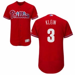 Men\'s Majestic Philadelphia Phillies #3 Chuck Klein Red Flexbase Authentic Collection MLB Jersey