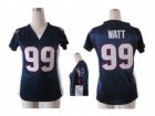 Nike Women Houston Texans #99 J.J. Watt blue jerseys[draft him ii top]