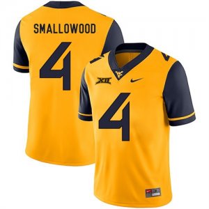 West Virginia Mountaineers 4 Wendell Smallwood Gold College Football Jersey