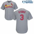 Mens Majestic St. Louis Cardinals #3 Jedd Gyorko Authentic Grey Road Cool Base MLB Jersey