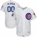 Mens Majestic Chicago Cubs Customized White 2016 World Series Bound Flexbase Authentic Collection MLB Jersey