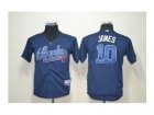 Youth mlb jerseys atlanta braves #10 jones blue(cool base)