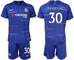 2018-19 Chelsea FC 30 DAVID LUIZ Home Soccer Jersey