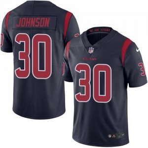 Nike Houston Texans #30 Kevin Johnson Navy Blue Men\'s Stitched NFL Limited Rush Jersey