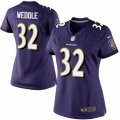 Womens Nike Baltimore Ravens #32 Eric Weddle Limited Purple Team Color NFL Jersey