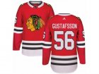 Mens Adidas Chicago Blackhawks #56 Erik Gustafsson Authentic Red Home NHL Jersey