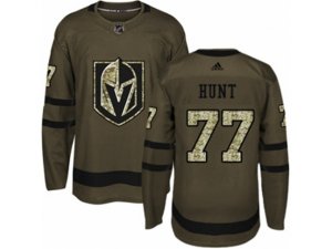 Youth Adidas Vegas Golden Knights #77 Brad Hunt Authentic Green Salute to Service NHL Jersey