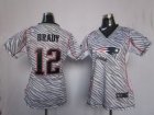 Nike Women New England Patriots #12 Tom Brady Womens FEM FAN Zebra Jerseys