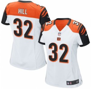 Womens Nike Cincinnati Bengals #32 Jeremy Hill Game White NFL Jersey