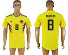 Colombia 8 AGULAR Home 2018 FIFA World Cup Thailand Soccer Jersey