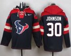 Nike Houston Texans #30 Kevin Johnson Navy Blue Player Pullover Hoodie