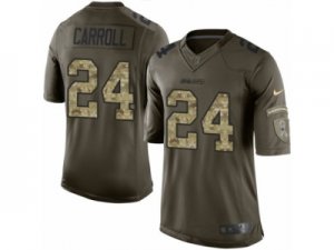 Mens Nike Dallas Cowboys #24 Nolan Carroll Limited Green Salute to Service NFL Jersey