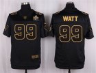 Nike Houston Texans #99 J.J. Watt Black Pro Line Gold Collection Jersey(Elite)