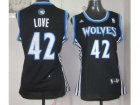 women nba jerseys minnesota timberwolves #42 love black