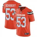 Nike Browns #53 Joe Schobert Orange Vapor Untouchable Limited Jersey