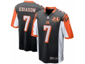 Youth Cincinnati Bengals #7 Boomer Esiason Nike Black 50th Anniversary Retired Player Game Jersey