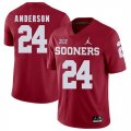 Oklahoma Sooners #24 Rodney Anderson Red College Football Jersey