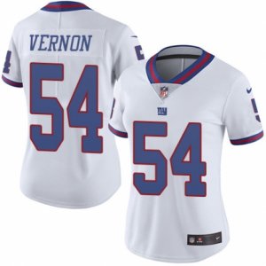 Women\'s Nike New York Giants #54 Olivier Vernon Limited White Rush NFL Jersey