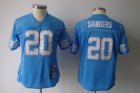 women nfl Detroit Lions #20 sanders blue[2011]