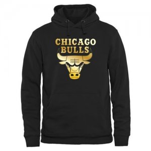 Chicago Bulls Gold Collection Pullover Hoodie Black