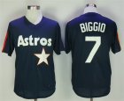 Astros #7 Craig Biggio Navy Mesh BP Jersey