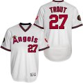 2016 Mens Los Angeles Angels #27 Mike Trout White Authentic Collection Flexbase Jersey