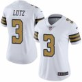 Womens Nike New Orleans Saints #3 Will Lutz Limited White Rush NFL Jersey