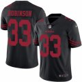 Mens Nike San Francisco 49ers #33 Rashard Robinson Limited Black Rush NFL Jersey