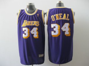 nba los angeles lakers #34 o\'neal purple