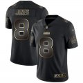 Nike Giants #8 Daniel Jones Black Gold Vapor Untouchable Limited Jersey
