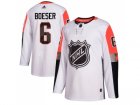 Men Adidas Vancouver Canucks #6 Brock Boeser White 2018 All-Star Pacific Division Authentic Stitched NHL Jersey
