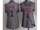 women nba chicago bulls #1 rose grey[static fashion swingman