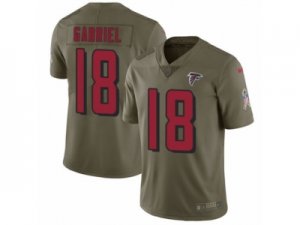 Men Nike Atlanta Falcons #18 Taylor Gabriel Limited Olive 2017 Salute to Service NFL Jersey