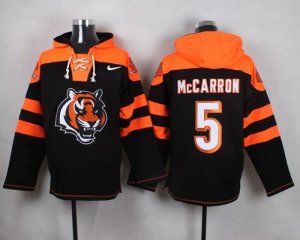 Nike Cincinnati Bengals #5 AJ McCarron Black Player Pullover NFL Hoodie