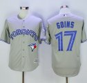 Toronto Blue Jays #17 Ryan Goins Grey New Cool Base 40th Anniversary Stitched Baseball Jersey