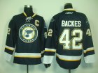 nhl st. louis blues #42 backes dk.blue(C)