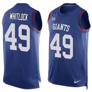 Mens Nike New York Giants #49 Nikita Whitlock Limited Royal Blue Player Name & Number Tank Top NFL Jersey