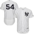 Men's Majestic New York Yankees #54 Aroldis Chapman White Navy Flexbase Authentic Collection MLB Jersey