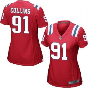 Women Nike New England Patriots #91 Jamie Collins red jerseys