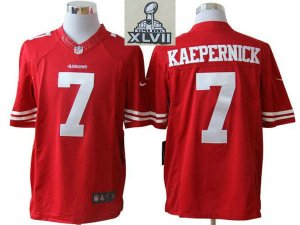 2013 Super Bowl XLVII NEW San Francisco 49ers 7 Colin Kaepernick Red Jerseys(Limited)