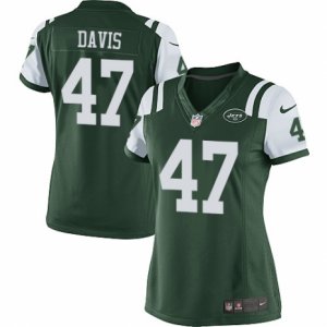 Women\'s Nike New York Jets #47 Kellen Davis Limited Green Team Color NFL Jersey